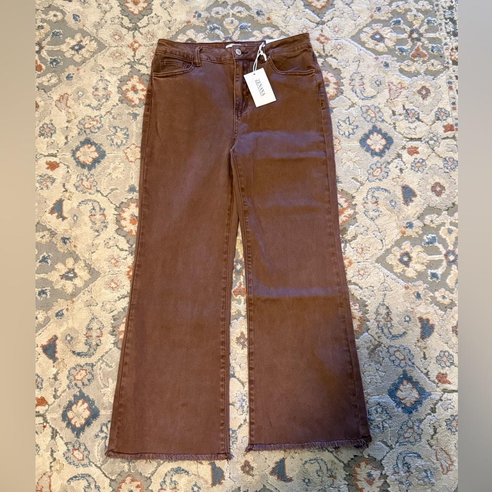 Zenana Outfitters Chocolate Flare Jeans